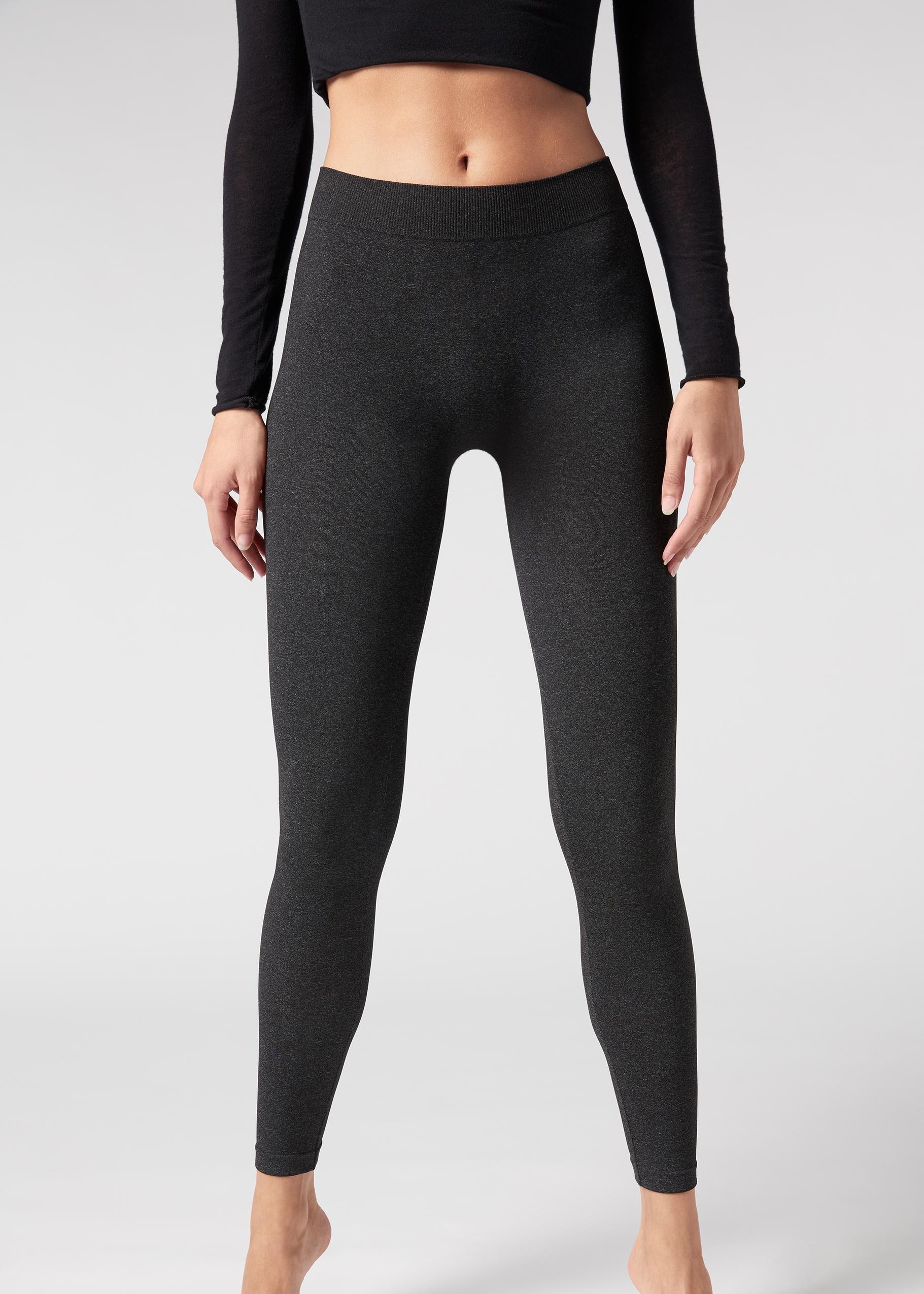 Calzedonia Grey Blend Super Opaque Microfibre Leggings