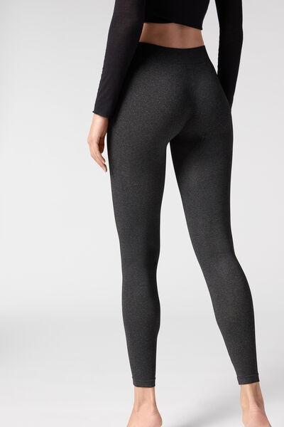 Grey Blend Super Opaque Leggings, , large image number 5