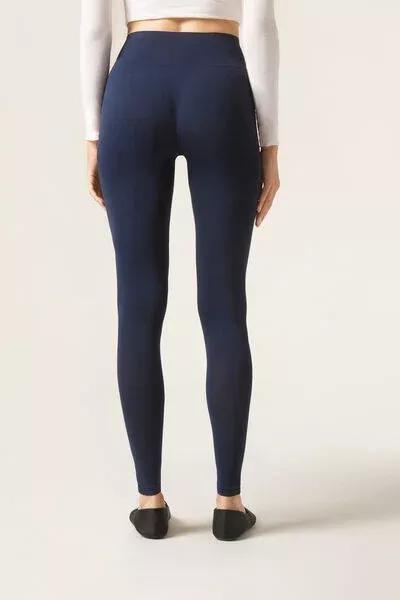 Navy Ultra Opaque  Leggings, Intense Blue, large image number 5