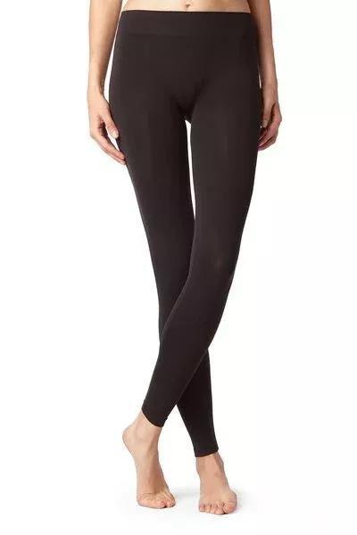 Brown Ultra Opaque  Leggings, Dark Brown, large image number 6