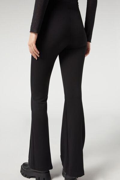 Black Flared Leggings, , large image number 5