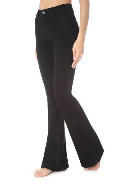 Black Flared Jeans, Black Denim, large image number 3