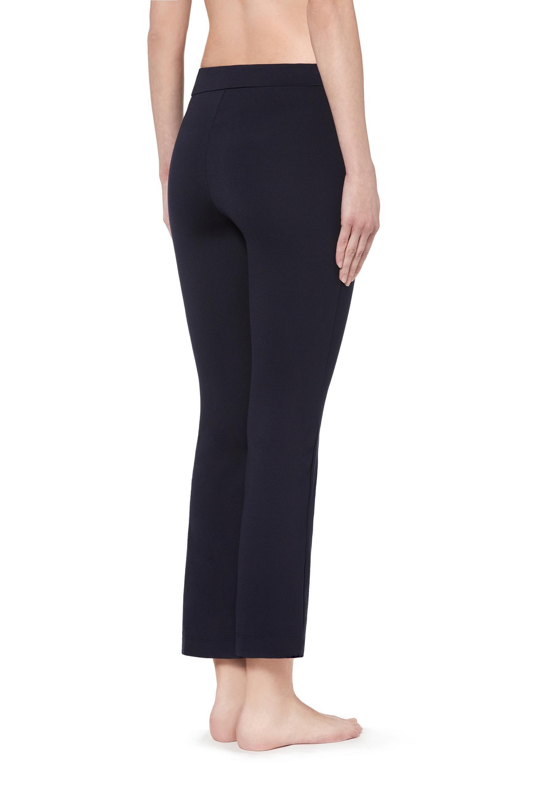 Blue Cropped Flared Leggings, , large image number 3