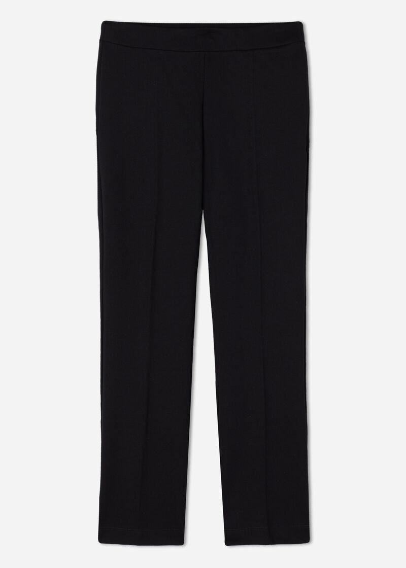 Blue Cropped Flared Leggings, , large image number 6