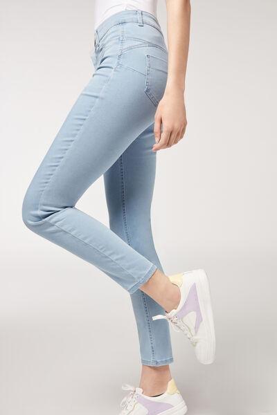 Light Denim Blue Push-Up and Soft Touch Jeans, Women, 5501_4940, large image number 0