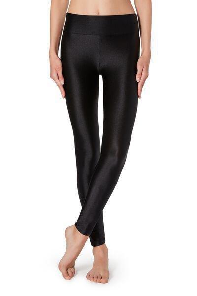 Black Super Shiny Leggings, , large image number 6