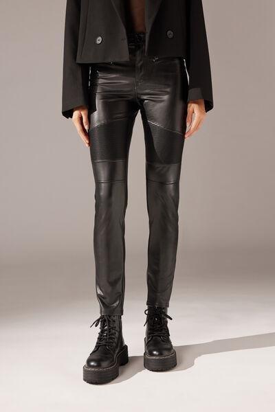 Black Leather Effect Leggings