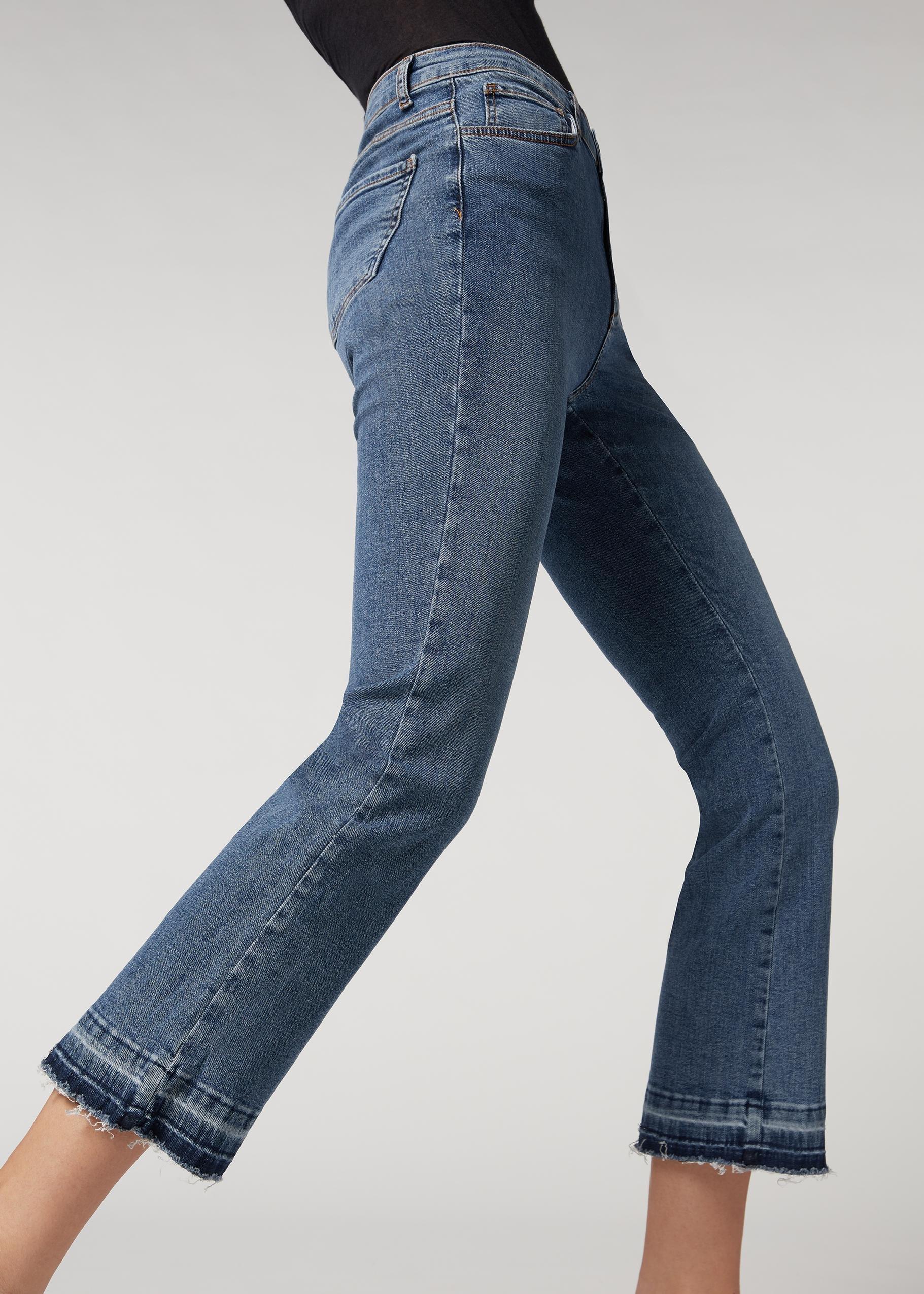 Calzedonia Chivasso Jeans Cropped Flare Calzedonia Calzedonia Blue