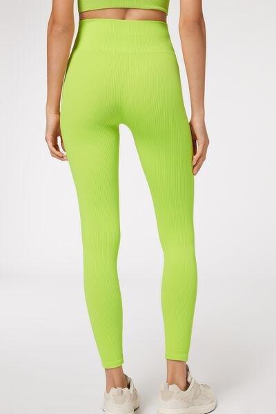 Fine Ribbed Seamless Sport Leggings - Calzedonia