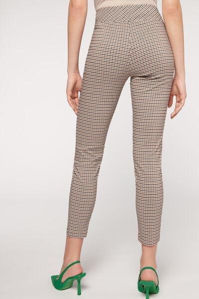 طماق بنقشة مربعات بسحاب أسود, , large image number 2