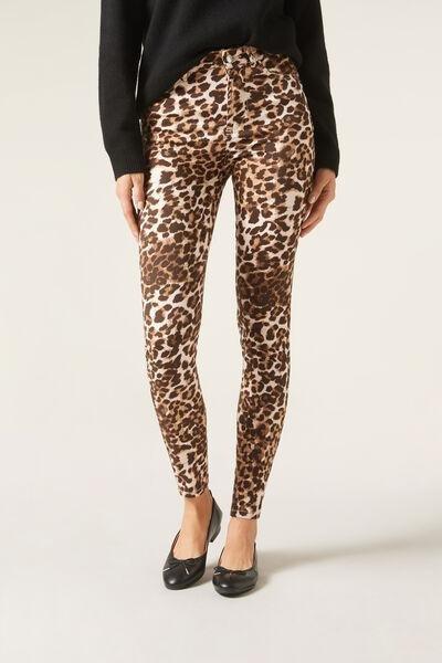 Multicolour High-Waisted Skinny Trousers, , large image number 0