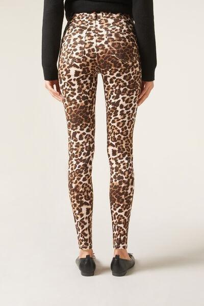 Multicolour High-Waisted Skinny Trousers, , large image number 2