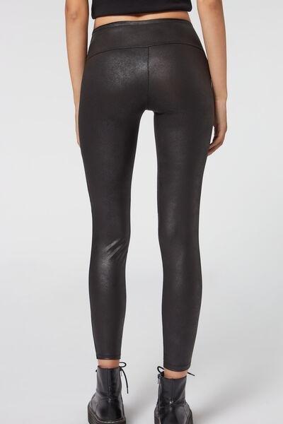 SPANX Faux Leather Leggings for Women Tummy Control, Black, M price in UAE,  UAE