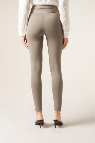 Grey Leather Effect Faux-Leather Leggings, , large image number 2