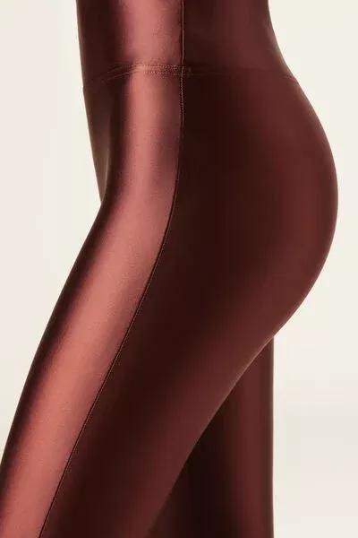 Red Super Shine Satin Leggings, 5501_154F, large image number 4