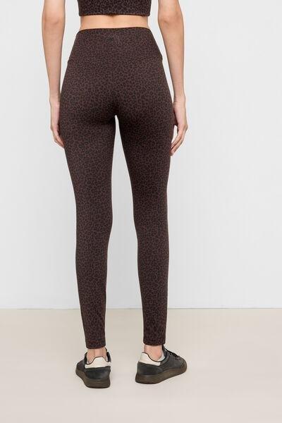 Brown Animal Print Ultra Comfort Soft Touch Leggings, 5501_209F, medium
