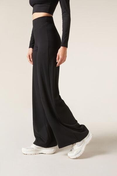 Black First Class Palazzo Leggings, Black, medium