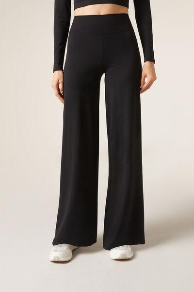 Black First Class Palazzo Leggings, Black, medium
