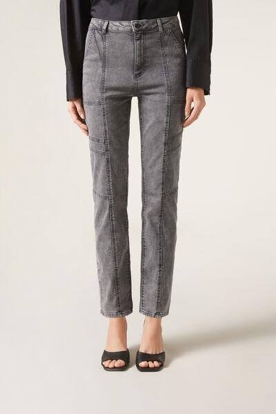 Grey Cargo Jeans, , large image number 1