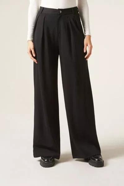 BLACK Palazzo Trousers, Black, large image number 0