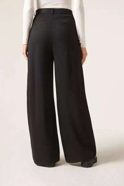 BLACK Palazzo Trousers, Black, large image number 2