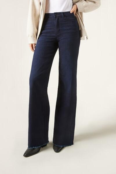 Blue Wool Thermal Jeans, , large image number 0