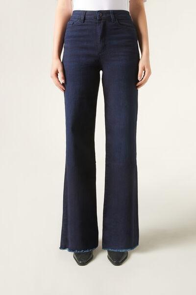 Blue Wool Thermal Jeans, , large image number 1