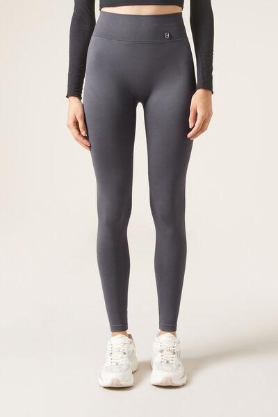 Grey Plain Gym Leggings, , large image number 1