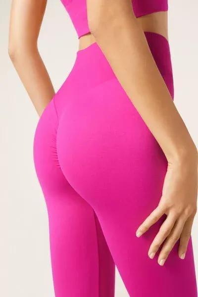 Pink Scrunch Leggings, 5501_763C, large image number 3