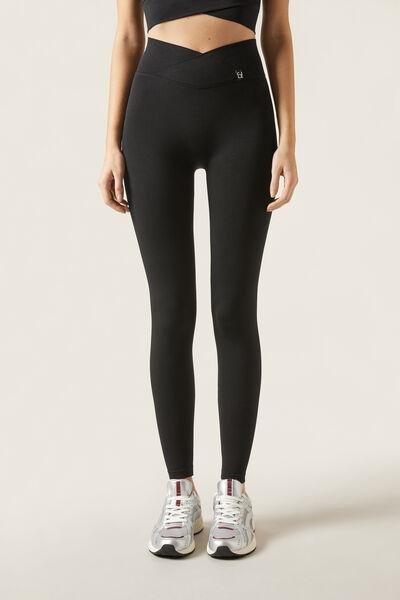 Black Seamless Leggings, , large image number 1