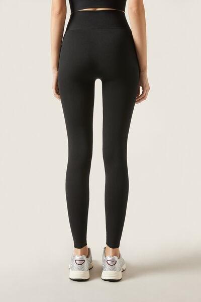 Black Seamless Leggings, , large image number 2