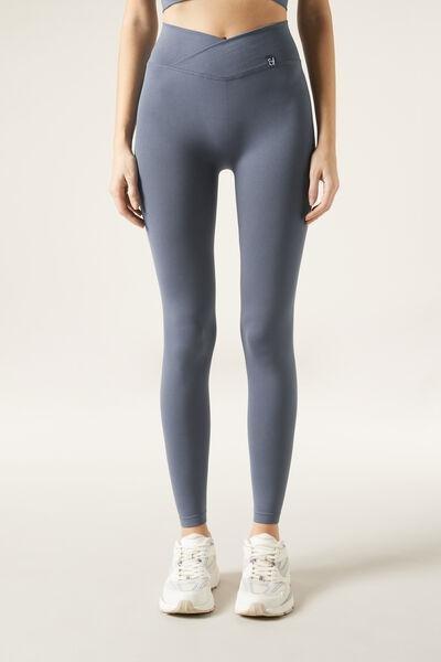 Blue Seamless Leggings, , large image number 1