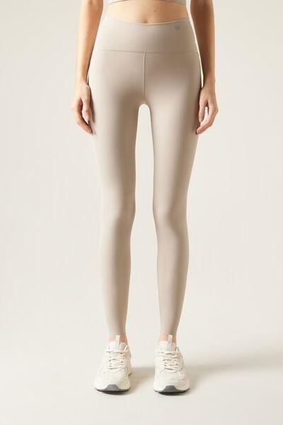 Beige Ankle-Length Leggings, , large image number 1