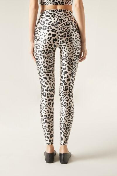 Black Animal Print Leggings, , large image number 2