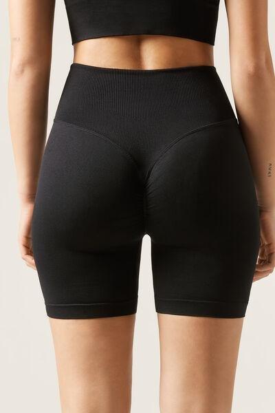 Black Scrunch Cycling Leggings, , large image number 2