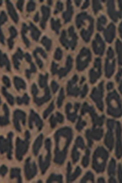 Brown Animal Print Ultra Soft Palazzo Jeans, 5501_168F, large image number 4