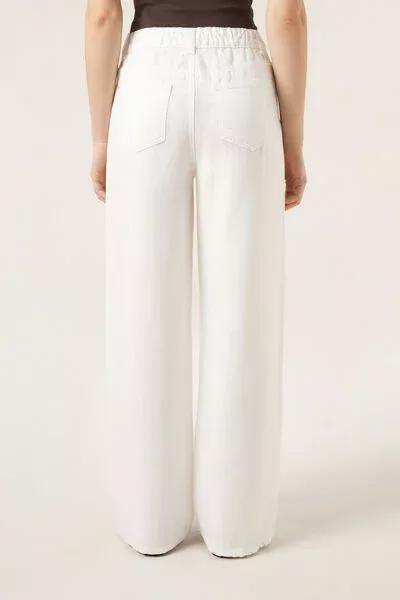 White Denim Ultra Soft Palazzo Jeans, White Denim, medium