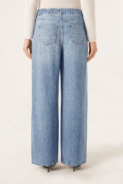 Blue Ultra Soft Palazzo Pants, 5501_4940, medium