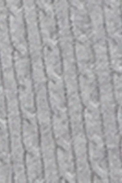 Grey Cable Pattern Palazzo Cotton Pants, 5501_050F, large image number 4