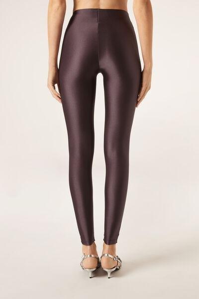 Purple Super-Shiny Opaque Leggings, 5501_130F, large image number 2