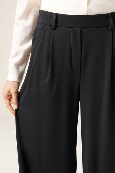 Black Comfy Flex Pants, Black, large image number 4