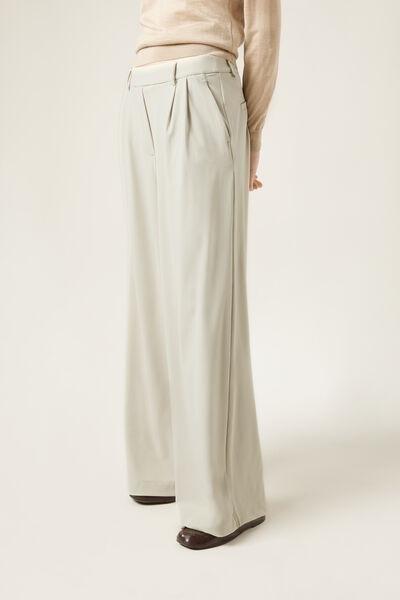 Beige Comfy Flex Cotton Pants, 5501_143F, large image number 1