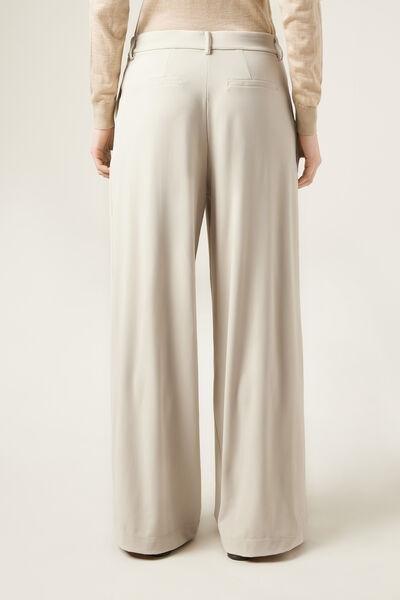Beige Comfy Flex Cotton Pants, 5501_143F, large image number 2