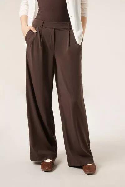 Brown Comfy Flex Pants, 5501_144F, large image number 1