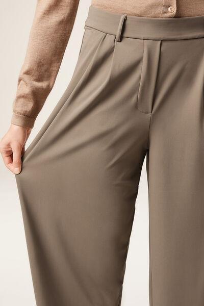 Beige Comfy Flex Pants, 5501_145F, large image number 4