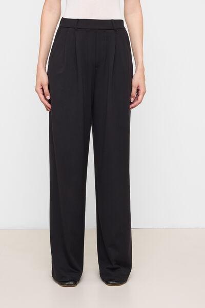 Black Comfy Flex First Class Pants, Black, large image number 0