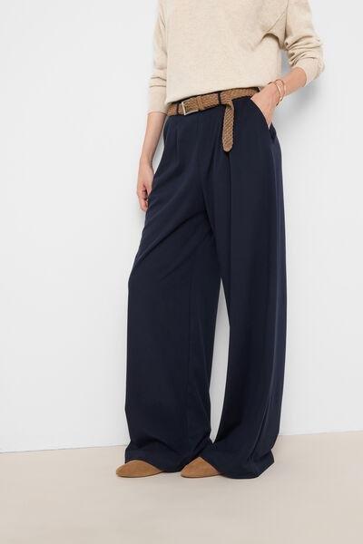 Navy Comfy Flex First Class Pants, 5501_205F, large image number 1