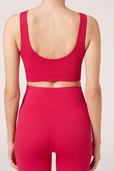 Calzedonia - Pink Ribbed Seamless Sport Top