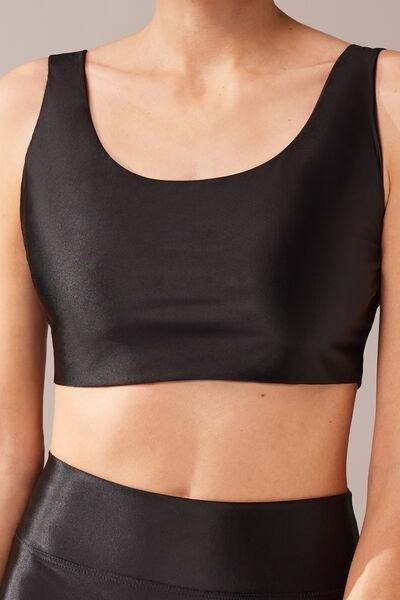Black Super Shine Top, , large image number 0