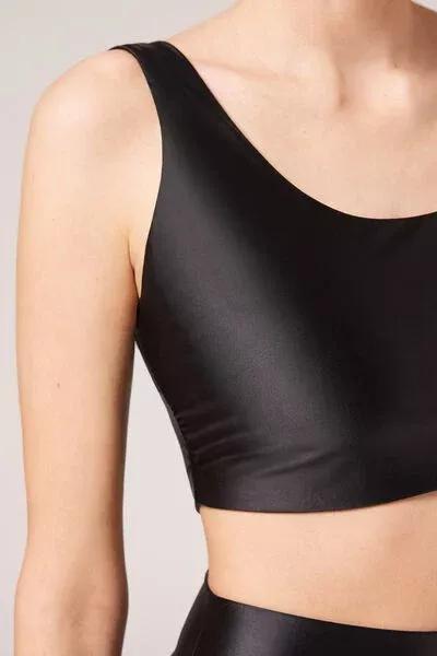 Black Super Shine Top, Black, large image number 3